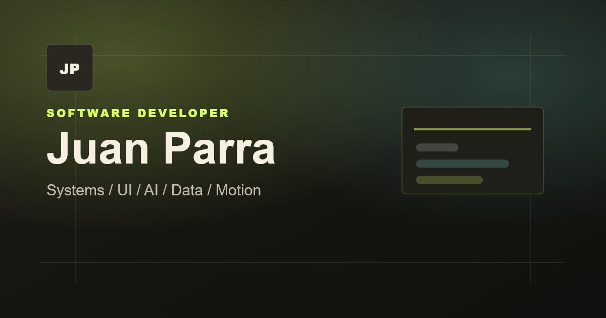 Juan Parra | Software Developer Portfolio